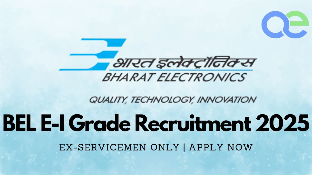 BEL E-I Grade Recruitment 2025 - Ex-Servicemen Only | Apply Now 1 BEL E-I Grade Recruitment 2025 - Ex-Servicemen Only Apply Now