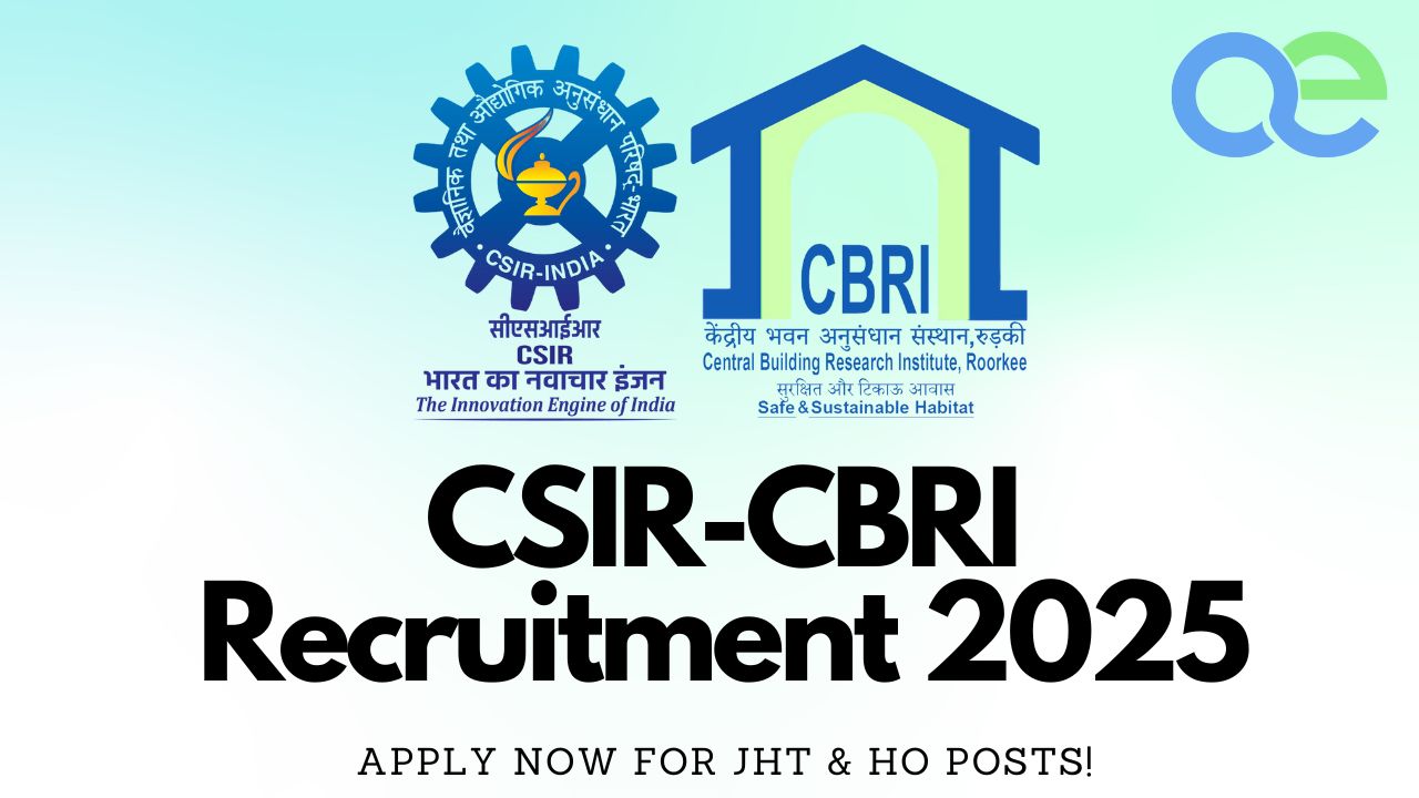 CSIR-CBRI Recruitment 2025: Apply Now for JHT & HO Posts! 1 CSIR-CBRI Recruitment 2025 Apply Now for JHT & HO Posts!