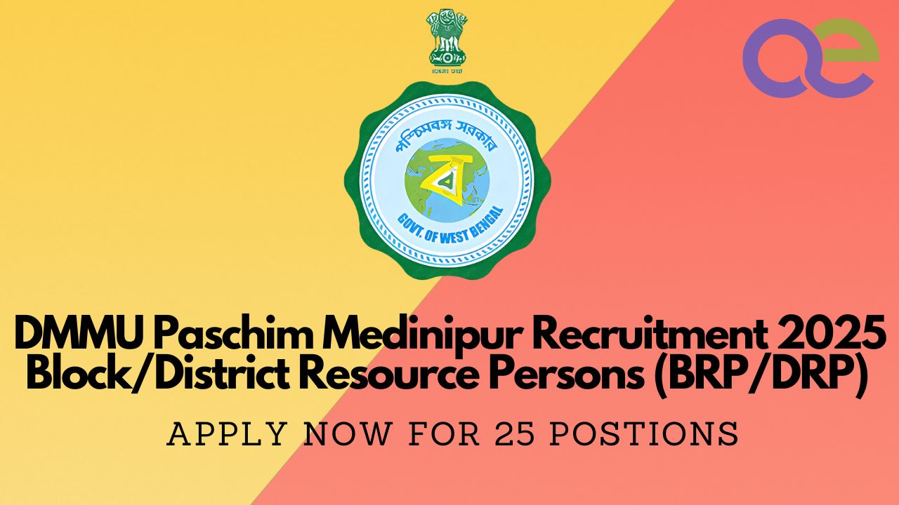 DMMU Paschim Medinipur Recruitment 2025 – Apply Now for 25 Block/District Resource Persons (BRP/DRP) Postions 1 DMMU Paschim Medinipur Recruitment 2025 – Apply Now for 25 BlockDistrict Resource Persons (BRPDRP) Postions