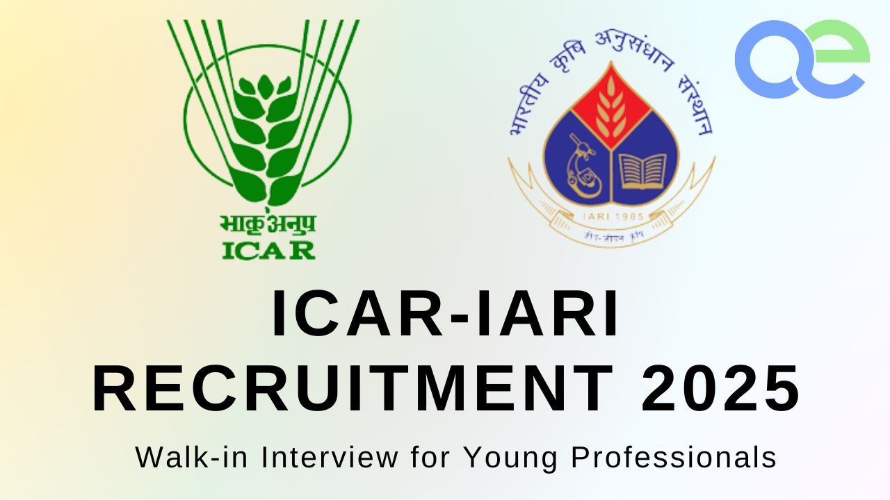 ICAR-IARI Recruitment 2025 – Walk-in Interview for Young Professionals