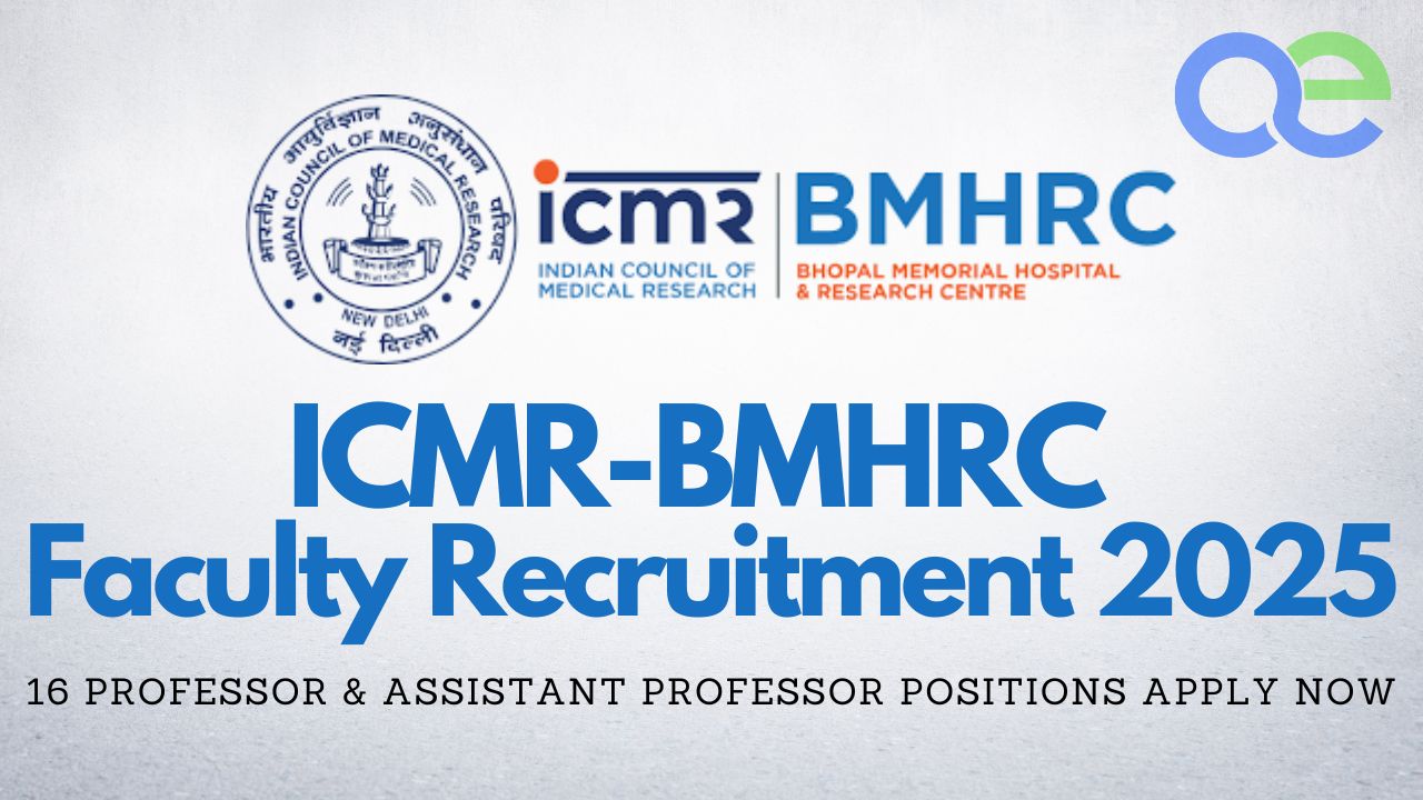 ICMR-BMHRC Faculty Recruitment 2025: 16 Professor & Assistant Professor Positions Apply Now 1 ICMR-BMHRC Faculty Recruitment 2025 16 Professor & Assistant Professor Positions Apply Now