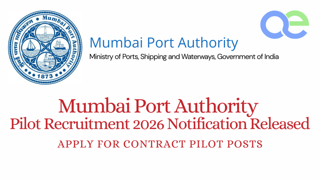 Mumbai Port Authority Pilot Recruitment 2026 Notification Released – Apply for Contract Pilot Posts
