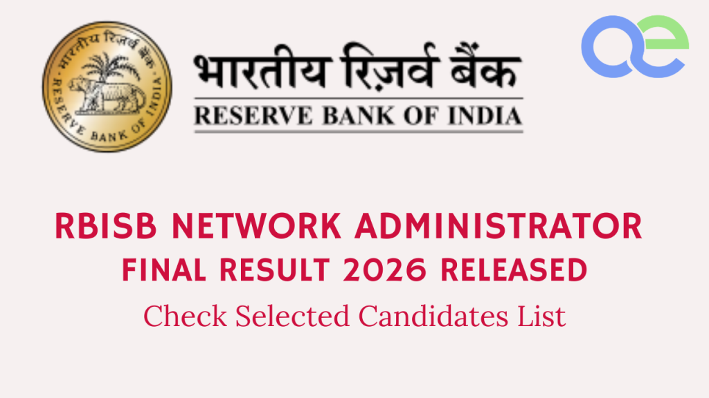 RBISB Network Administrator Final Result 2026 Released – Check Selected Candidates List
